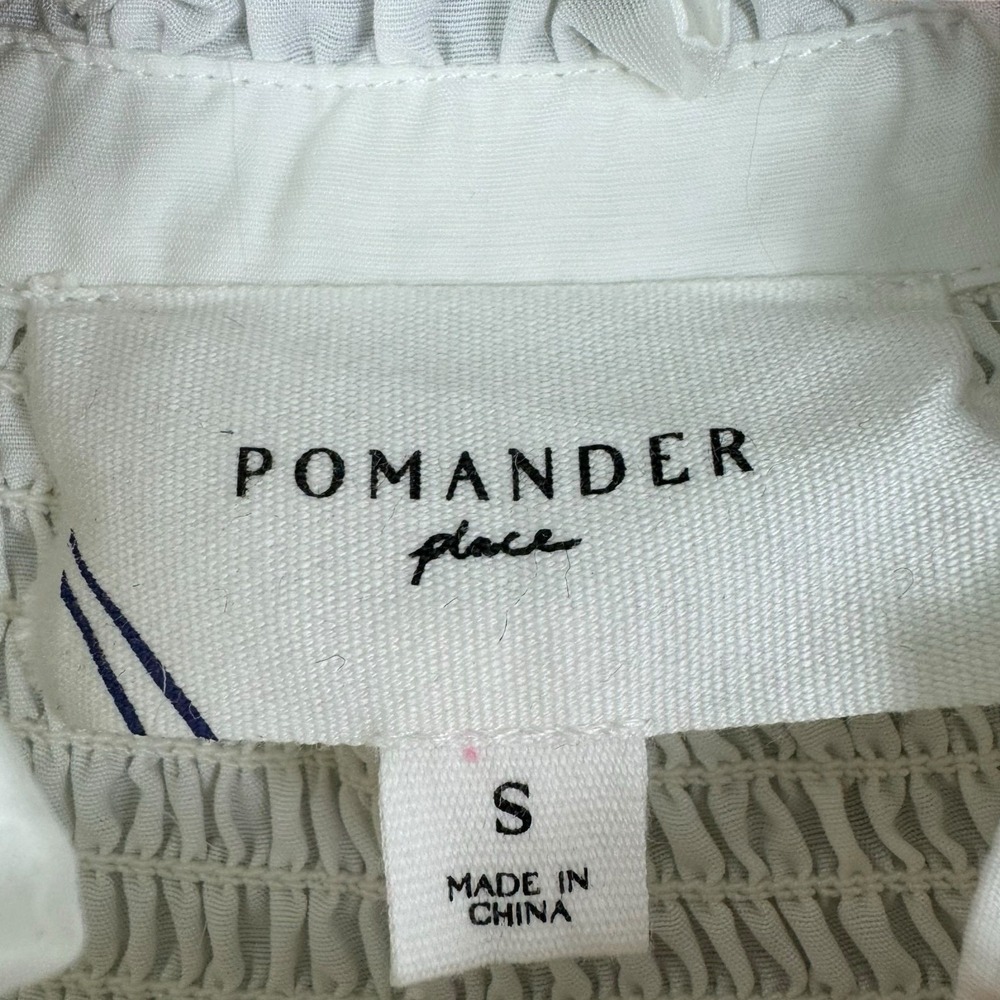 Tuckernuck Pomander Place Emory Smocked Blouse In White Sz S - Picture 7 of 9